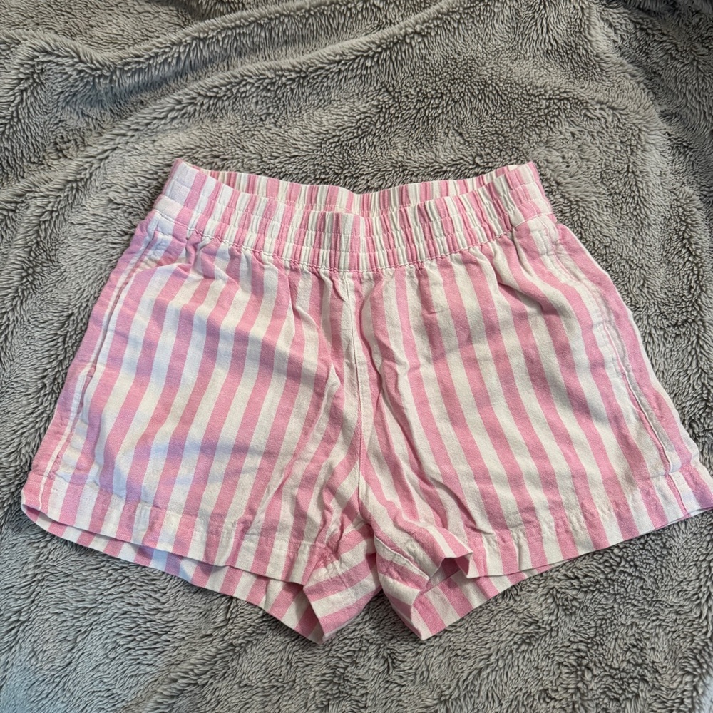 Old Navy High Waist Pink and White striped Shorts